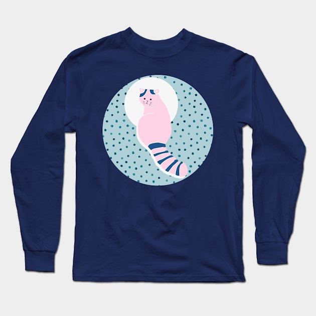 The Pet. Dotted Cat Long Sleeve T-Shirt by theladyernestember